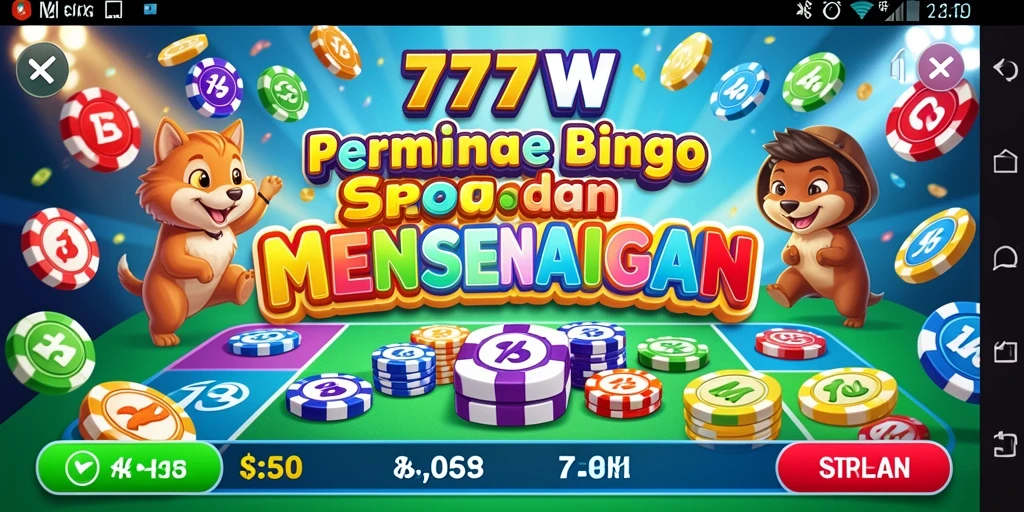 Screenshot gameplay 7777W menunjukkan keseruan bermain Bingo.