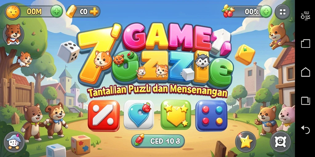 Tangkapan layar gameplay 7GAME menampilkan tantangan Puzzle yang seru.