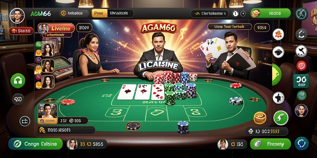Tampilan gemerlap permainan Live Casino di AGAM66.