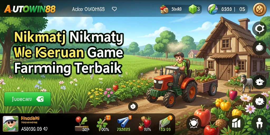 Tampilan gameplay AUTOWIN88 yang memukau dengan kebun yang luas.