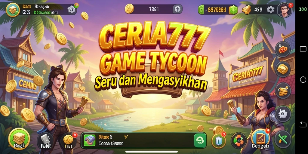 Tampilan menarik dari gameplay CERIA777 dengan elemen Tycoon.