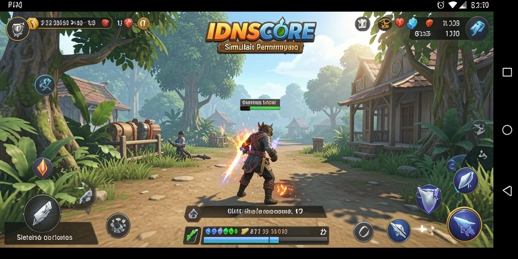 Tampilan utama gameplay IDNSCORE yang penuh aksi dan strategi.
