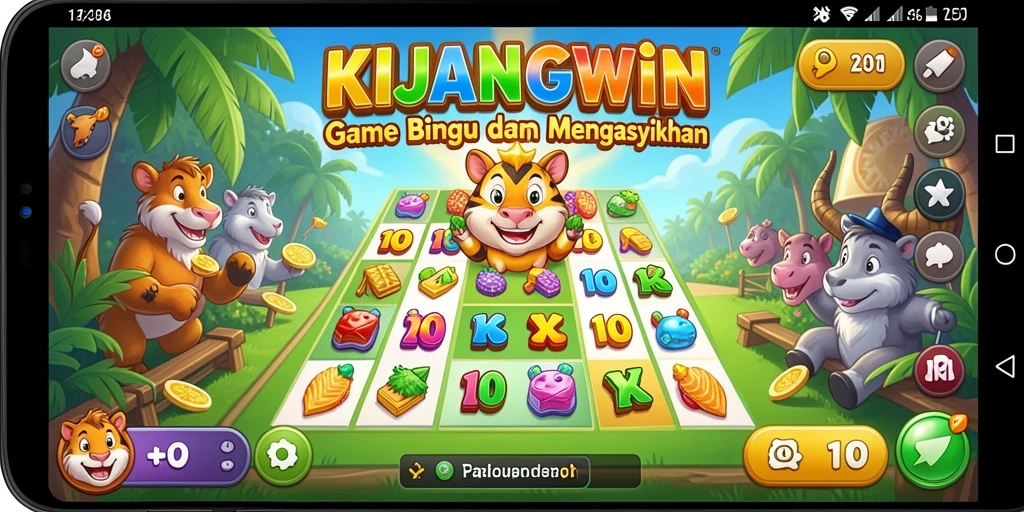 Tampilan antarmuka gameplay KIJANGWIN yang menarik dan interaktif.