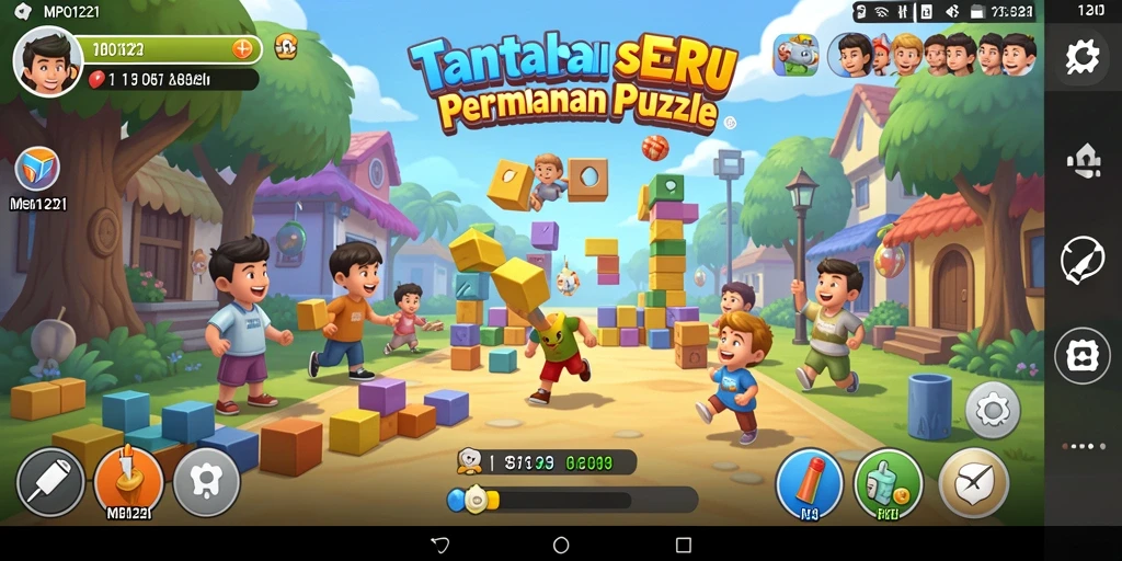 Screenshot MPO1221 menampilkan gameplay Puzzle yang mendebarkan.