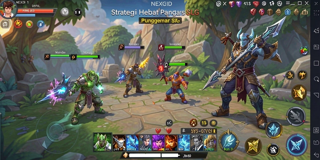 Tampilan gameplay NEXGID yang menegangkan dan strategis.