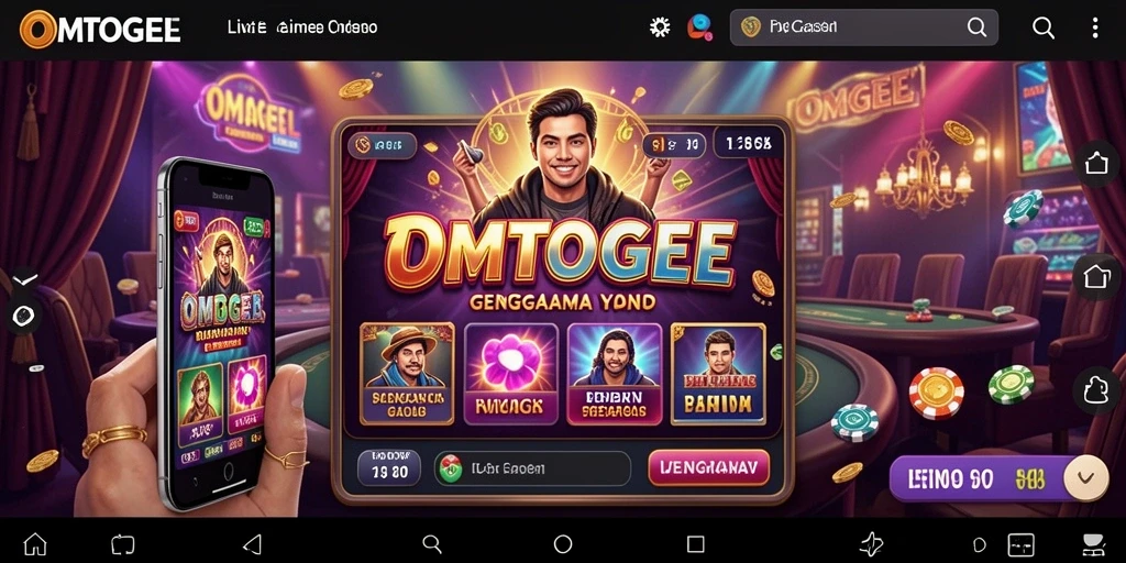 Screenshot menampilkan dealer profesional dan pemain aktif di meja Live Casino.