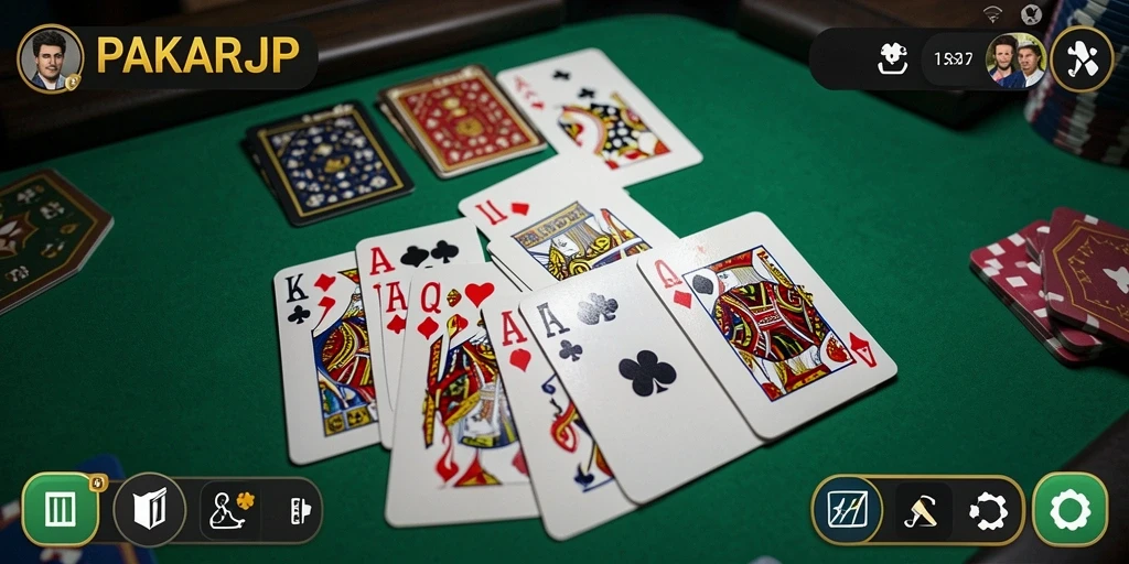 Screenshot utama PAKARJP menampilkan permainan Domino yang seru dan kompetitif.