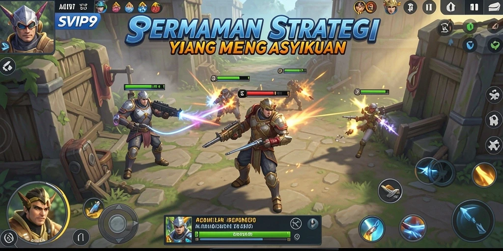Screenshot dari gameplay SVIP9 yang menunjukkan aksi strategi mendebarkan.