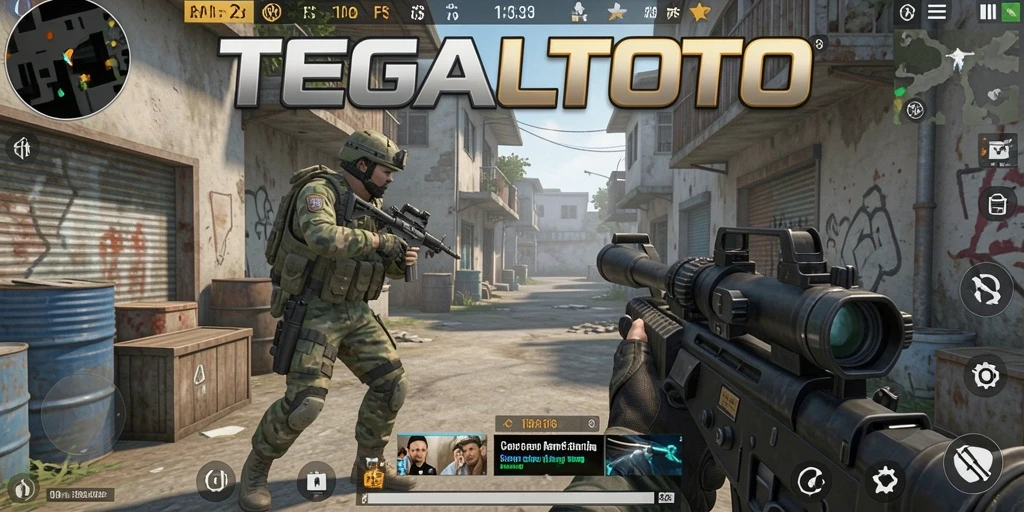Screenshot gameplay TEGALTOTO yang menampilkan aksi tembak-menembak seru.