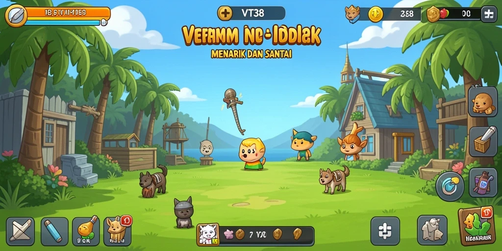 Tampilan gameplay VT38 yang santai dan menarik.