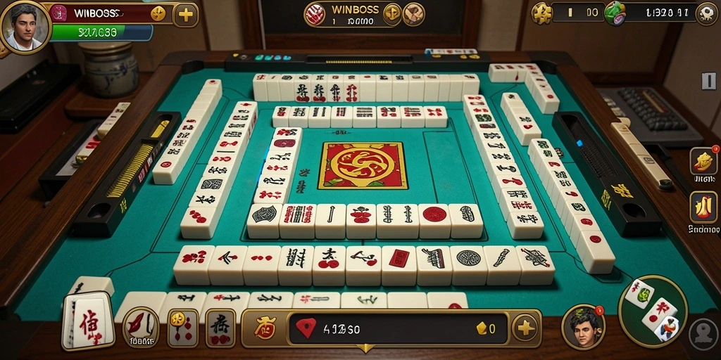 Tampilan permainan Mahjong yang seru dalam WINBOSS.