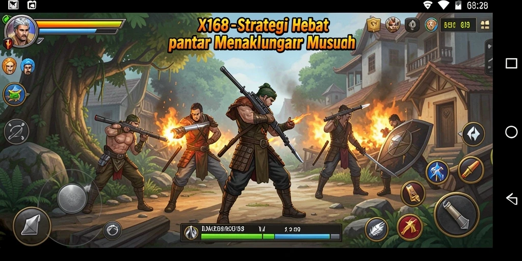 Tampilan gameplay X168 yang menarik dan penuh strategi.